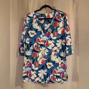 Women’s Blue Floral J.Crew Bathing Suit Coverup